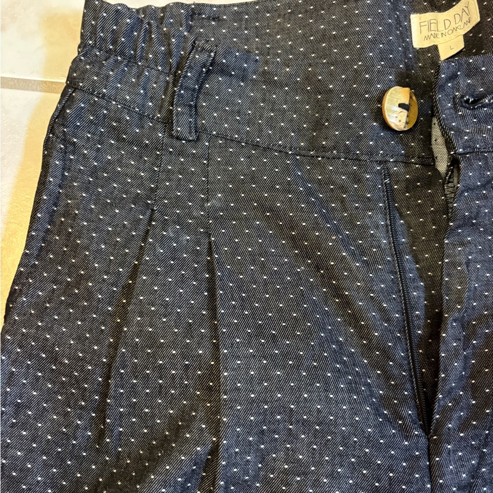 Women's Charcoal Polka Dot Dress Pants